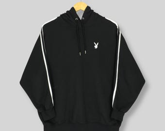 Vintage Playboy Bunny Zipper Hoodie Short Sleeve Sweater Playboy