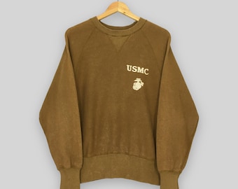 ヴィンテージ アメリカ海兵隊 イエロー スウェットシャツ M USMC 海