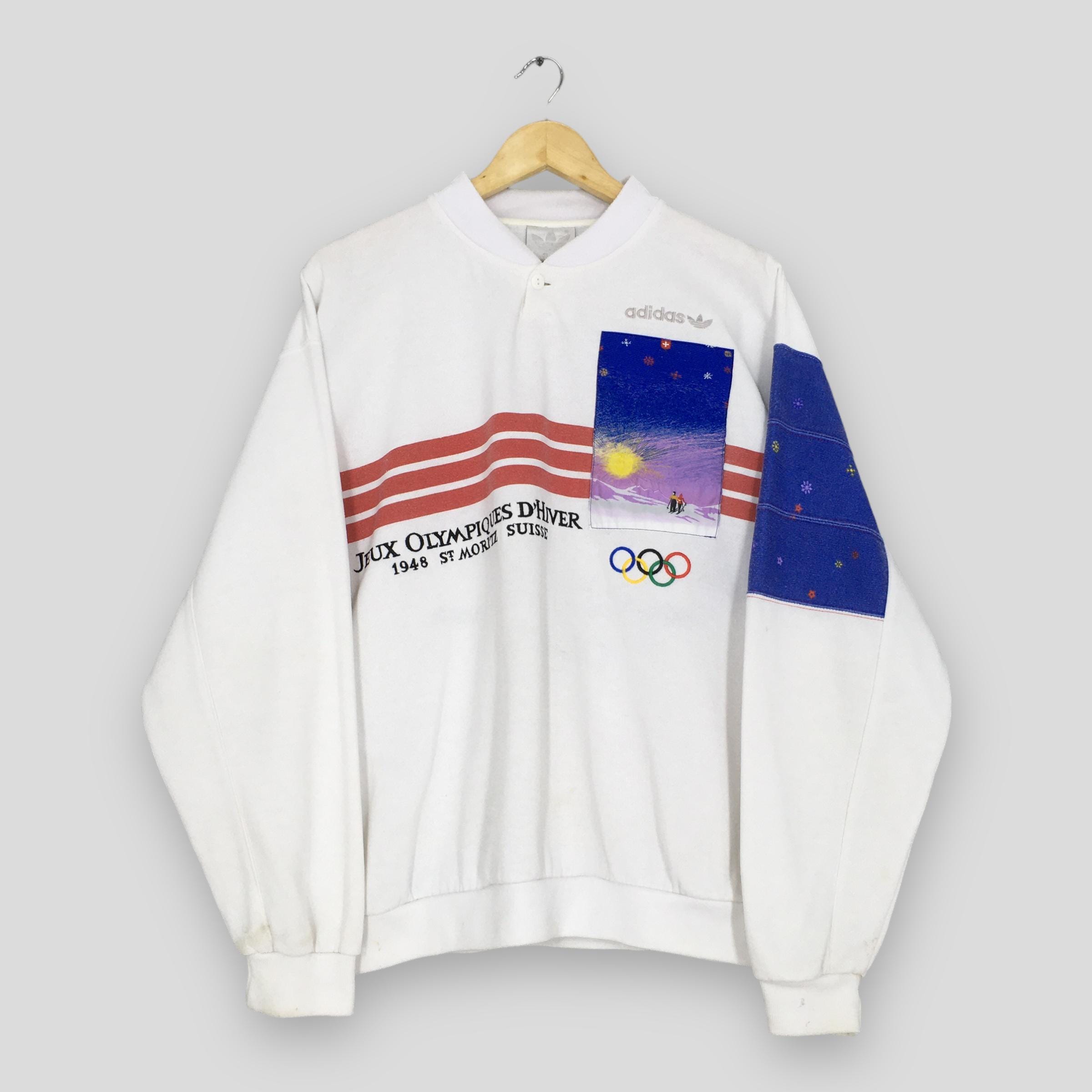 Vintage Adidas Olympic Winter Games Moscow Sweatshirt Large Adidas