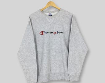 Vintage 80's Champion Reverse Weave Gray Sweatshirt Medium