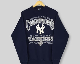 Vintage New York Yankees MLB Sweatshirt Medium New York Yankees World Series Champions Sweater NY Yankees American Baseball Blue Crewneck M