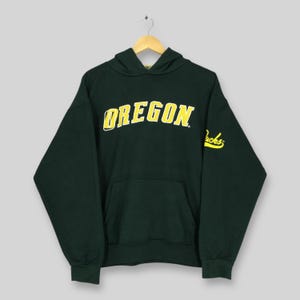 Vintage Oregon Ducks NCAA Hoodie Sweater Large Oregon Ducks Embroidery Spell Out Logo Sweater University of Oregon Pullover Hoodie Size L