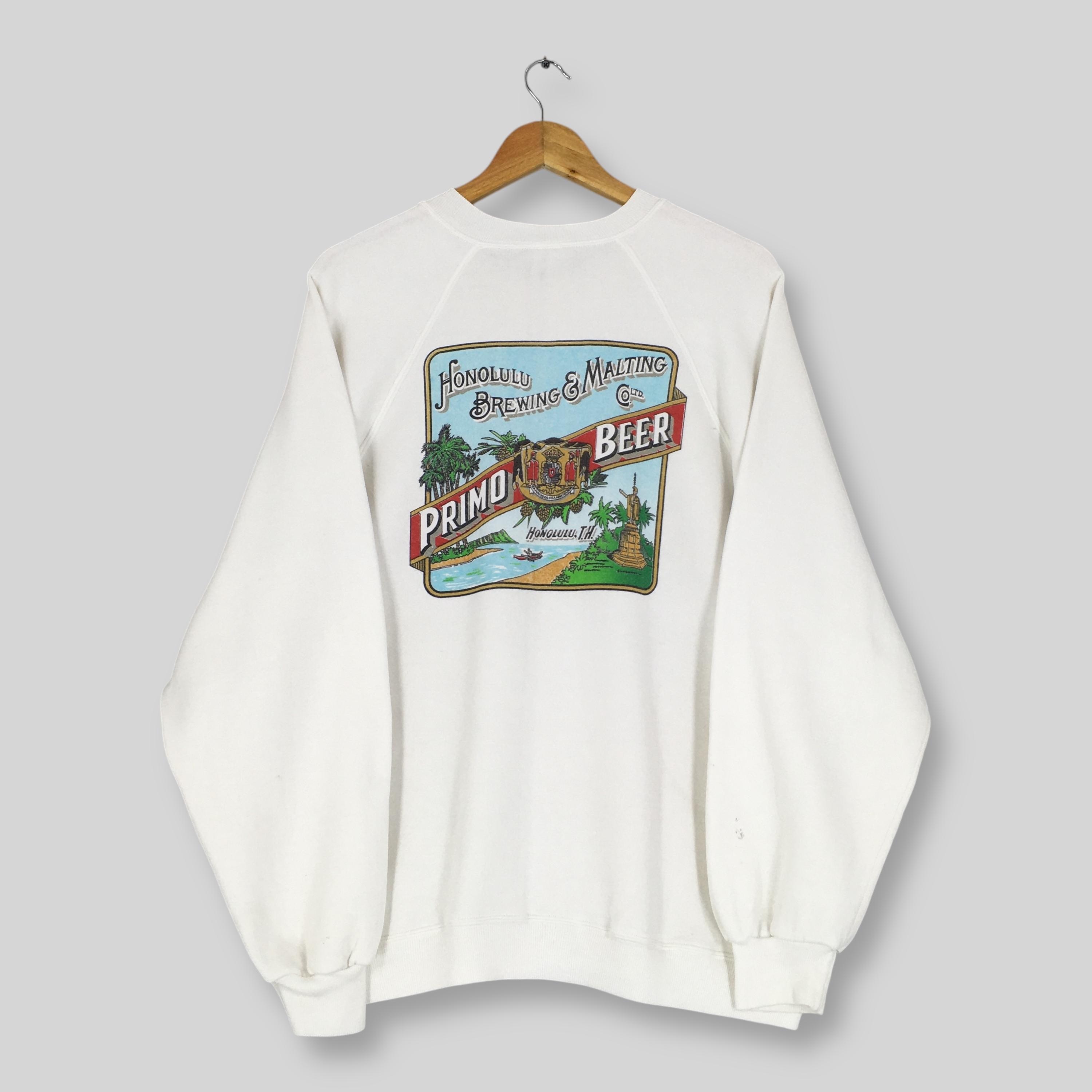 Vintage 80s Primo Beer Label Hawaii Brewing Sweatshirt Xlarge