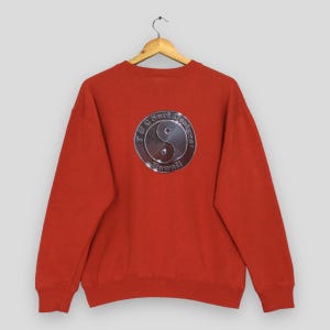 Vintage 90s T&C Surf Designs Red Sweatshirt Medium Town And Country Logo Printed Sweater Tnc Hawaii Surfer Clothing Jumper Surf Crewneck M