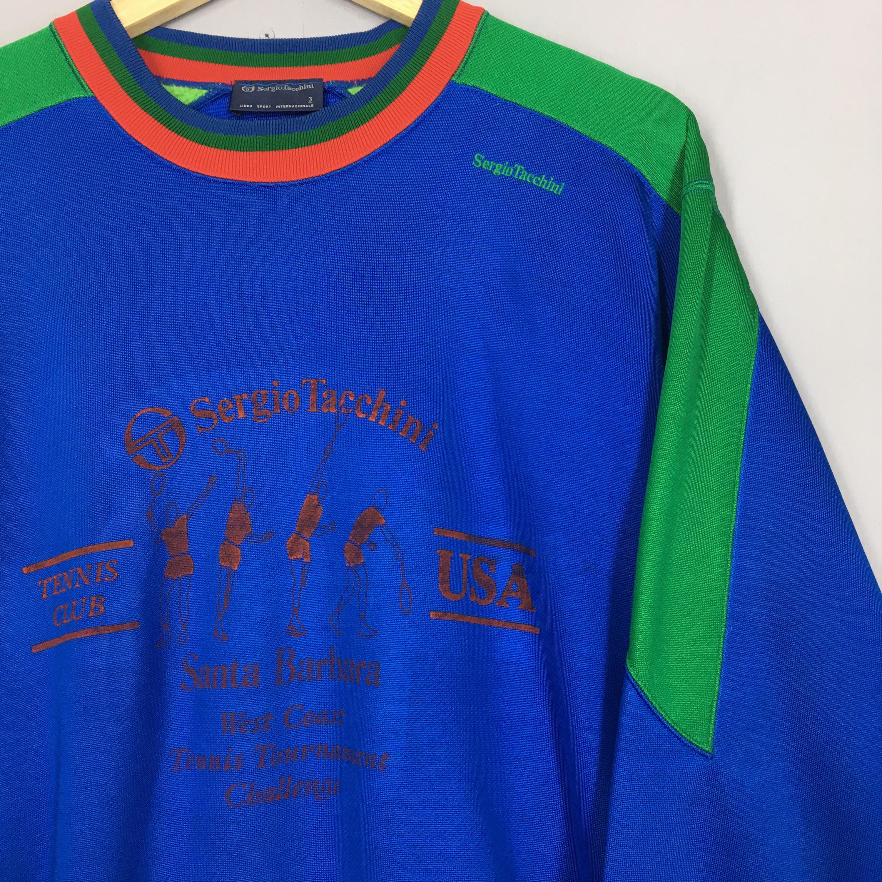 ウェア SERGIO TACCHINI VINTAGE TENNIS SWEATER OG 1980s BNWT DEADSTOCK SERGIO TACCHINI CLASSIC JUMPER