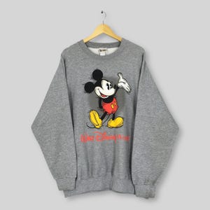 Vintage Mickey Mouse Walt Disney Sweatshirt XXLarge Mickey Mouse Disney Cartoon Printed Sweater Walt Disney Mickey Cartoon Crewneck Size XXL