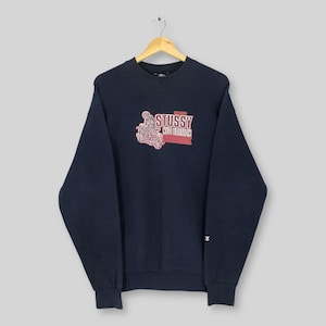 Vintage 90s Stussy NYC Edition Blue Sweatshirt Medium Stussy Nyc Edition Sarcastic Sweater Stussy International Jumper Stussy Crewneck M