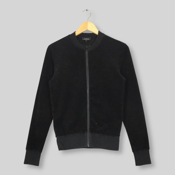 Vintage APC Zipper Sweater Women Jacket Small Apc Designer Black 