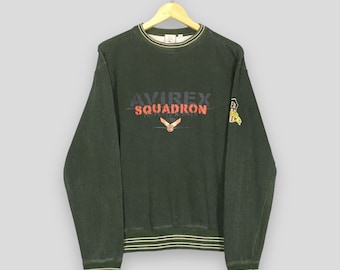 Vintage 90s Avirex Ltd Usa Sweatshirt Small Avirex Squadron Printed Logo Sweater Avirex Tuskegee Airmen Jumper Usaf Avirex Crewneck Size S