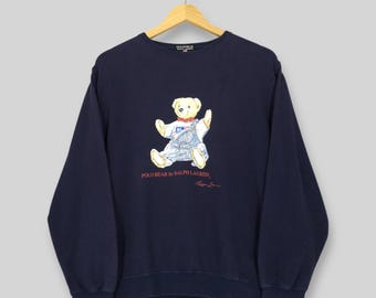Vintage 90s Polo Bear Ralph Lauren Sweatshirt Large Polo Bear Polo