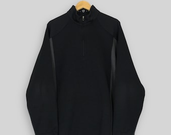 Vintage Y2K Nike Golf Half Zipper Sweater XLarge Nike Golf Swoosh Embroidered Logo Pullover Nike Black Jumper Nike Sportswear Sweatshirt XL