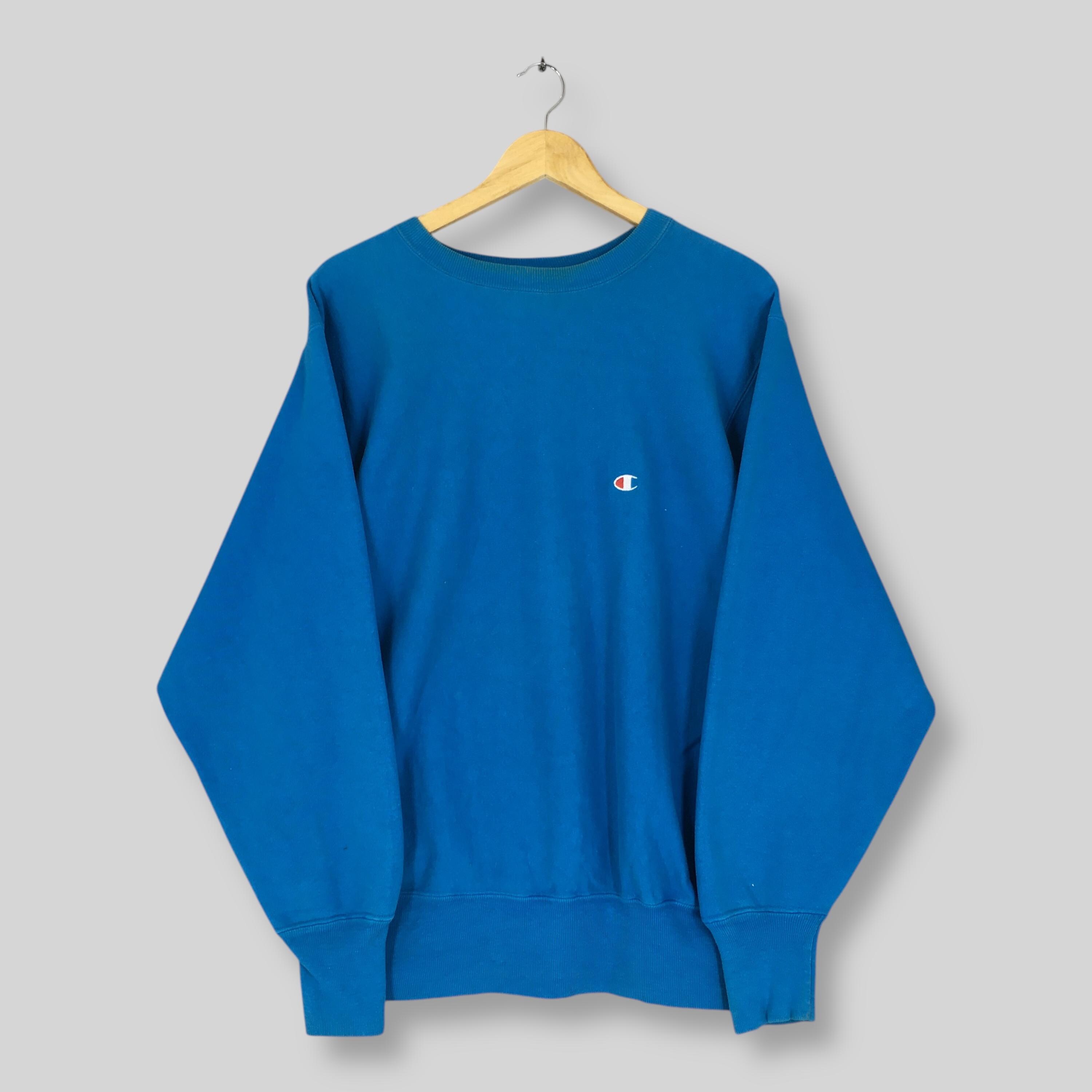 Vintage Champion Reverse Weave Blue Sweatshirt Large 90s Champion