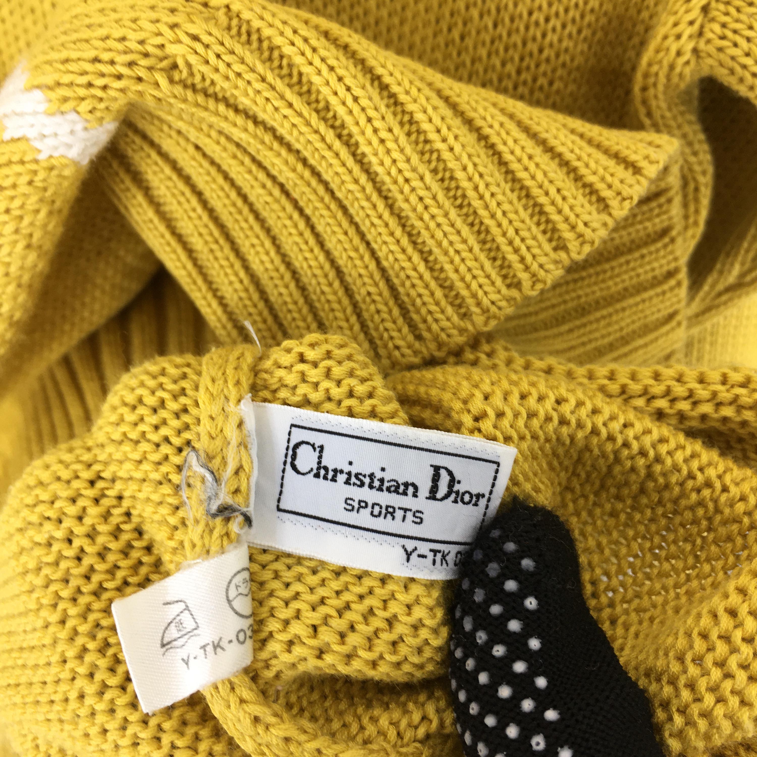 Vintage 90s Christian Dior Monsieur Knit Sweater Medium CD Dior