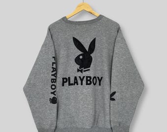 PLAYBOY Sweatshirt Big Bunny Black Colour Sweater Size Large