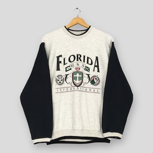 Vintage Florida US State Sweatshirt Medium Florida USA Spell Out Logo Graphics Sweater Florida Jumper Florida United States Crewneck Size M