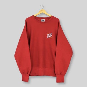 Vintage 90s Dayton Flyers NCAA Sweatshirt XLarge Dayton Flyers Basketball Embroidered Logo Sweater University of Dayton Red Crewneck Size XL