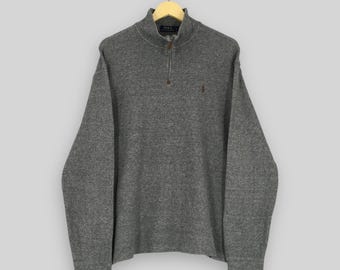 Vintage Polo Ralph Lauren Half Zipper Sweatshirt Large Polo Small Pony Embroidered Logo Sweater Polo By Ralph Lauren Zip Up Jumper Size L