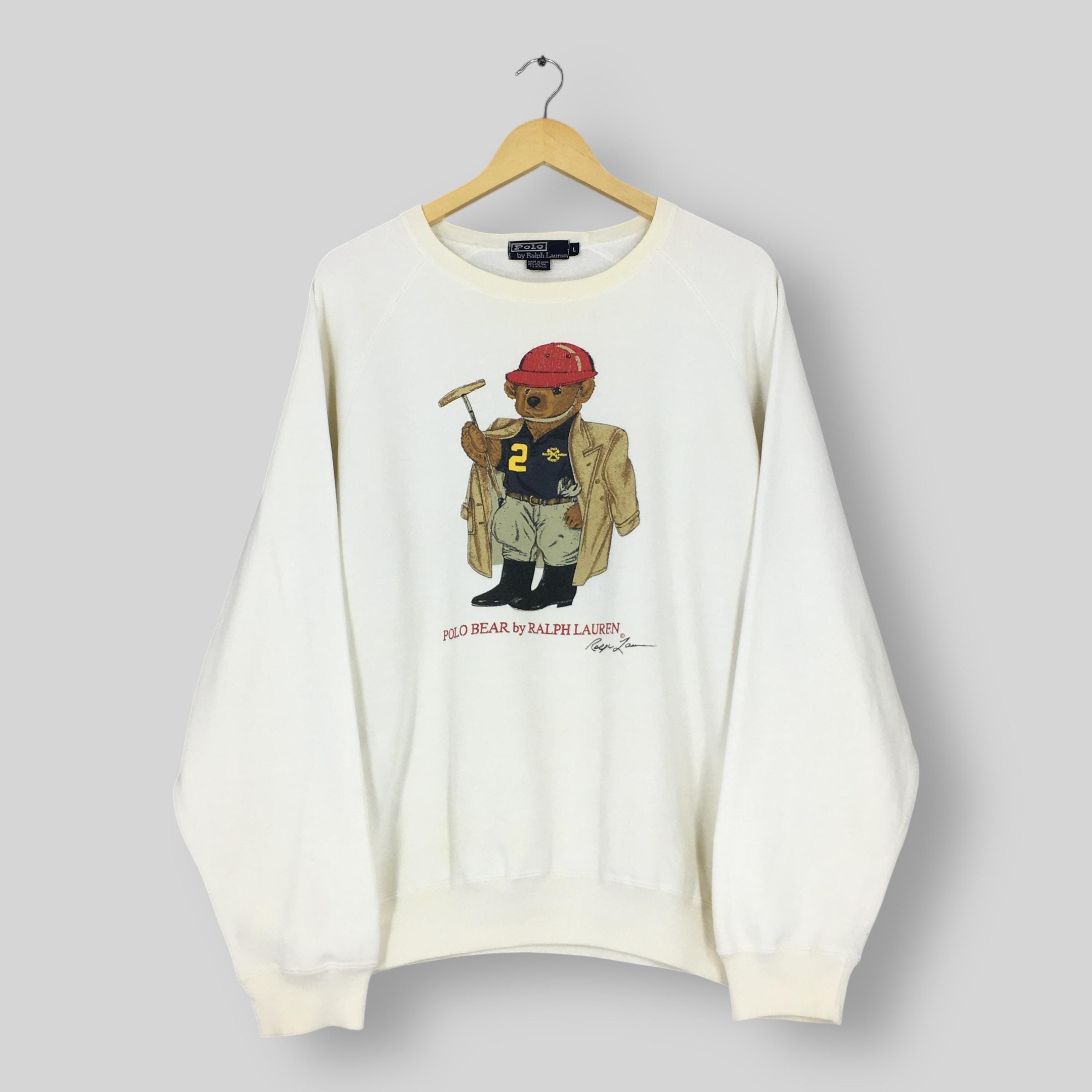 Vintage 90s Polo Bear Ralph Lauren Sweatshirt Large Polo Bear Polo