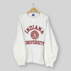 Vintage 90s Indiana University Bloomington Sweatshirt XXLarge Indiana University Printed Logo Sweater Indiana Hoosiers NCAA Crewneck XXL