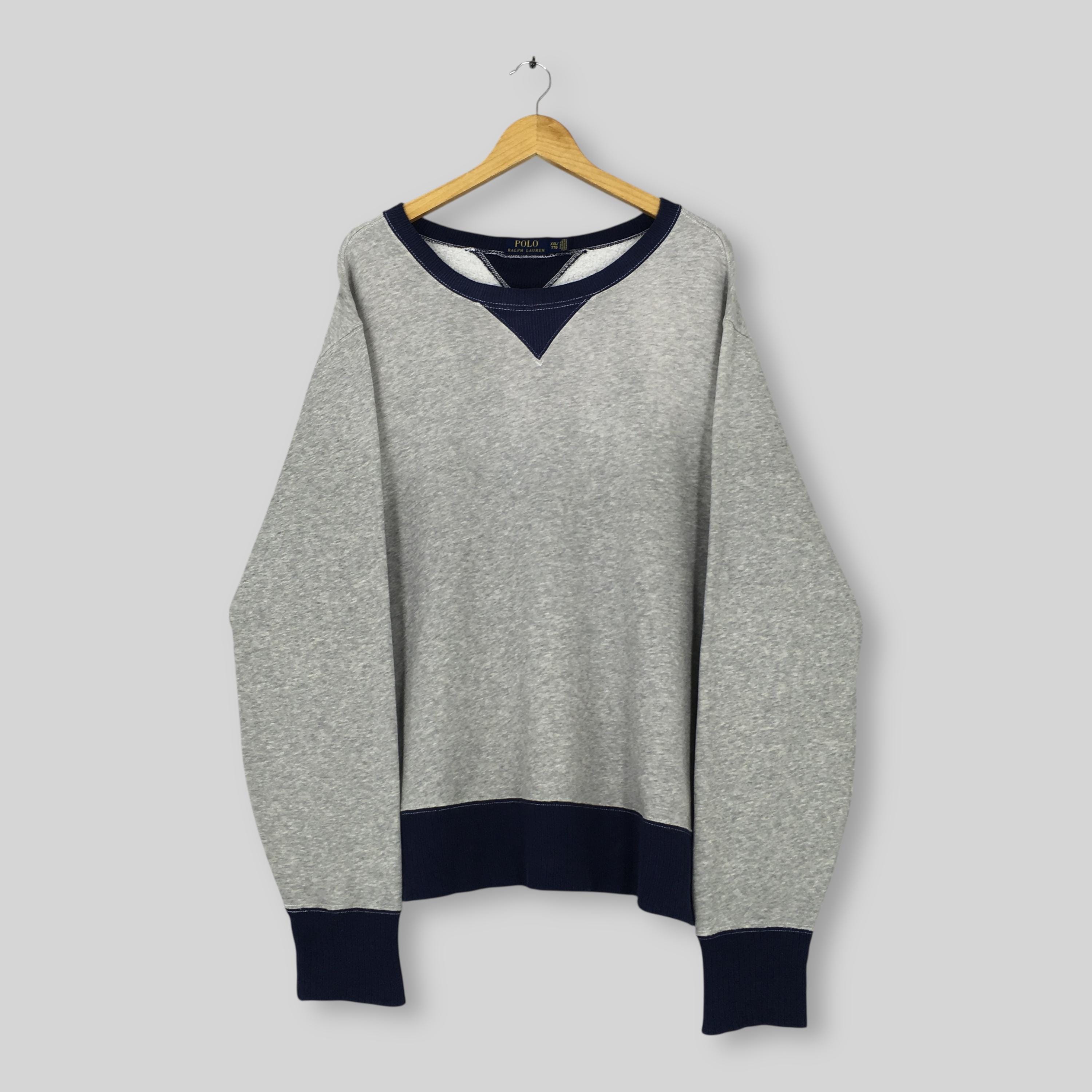 希少90s Polo by Ralph Lauren ウールジャケット グレー Vintage 90s Polo Ralph Lauren Gray Sweatshirt Xxlarge Polo RL