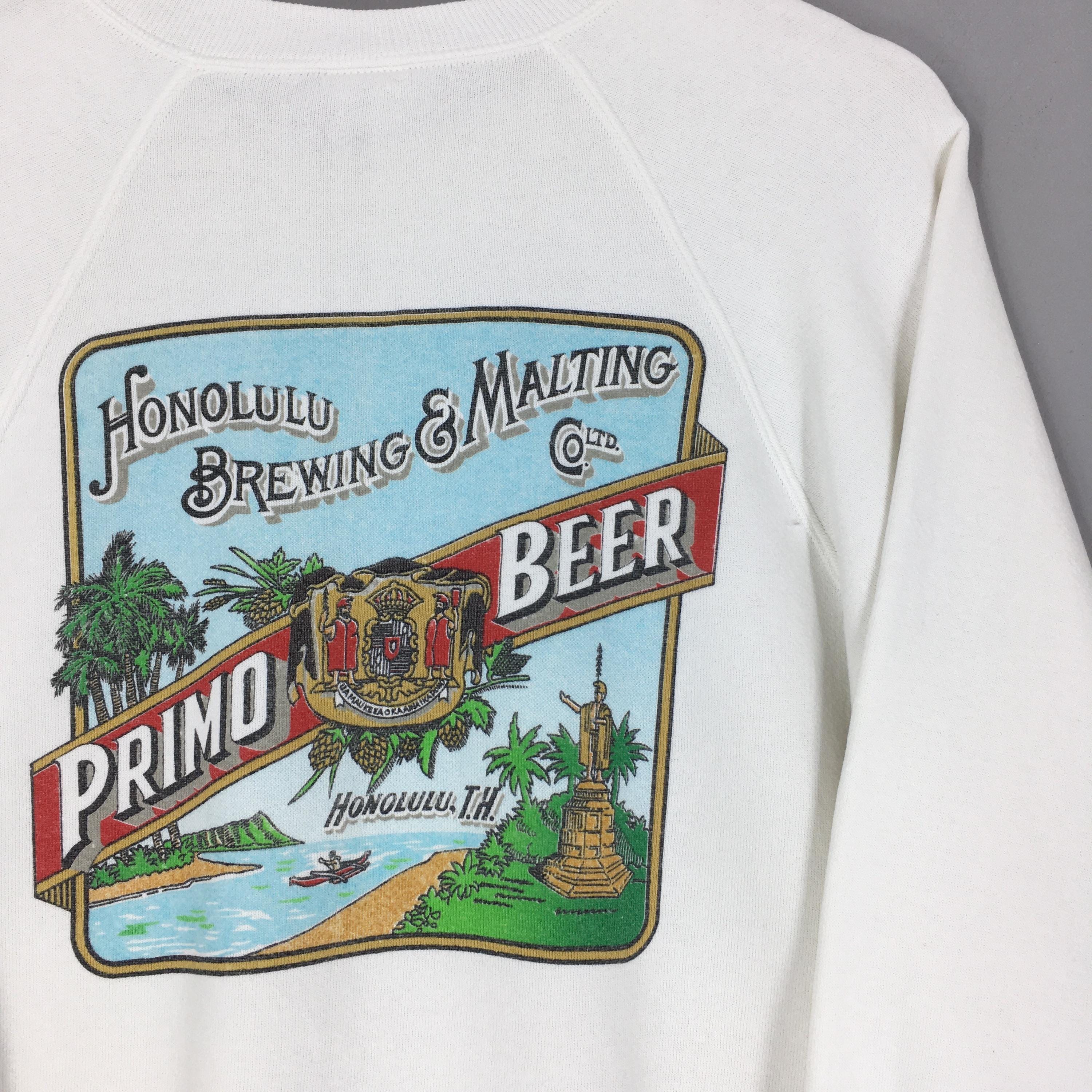 Vintage 80s Primo Beer Label Hawaii Brewing Sweatshirt Xlarge
