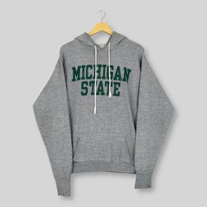 Vintage Michigan State University Hoodie Women XLarge Michigan State Spell Out Sweater Michigan State Spartans NCAA Sweatshirt Size XL
