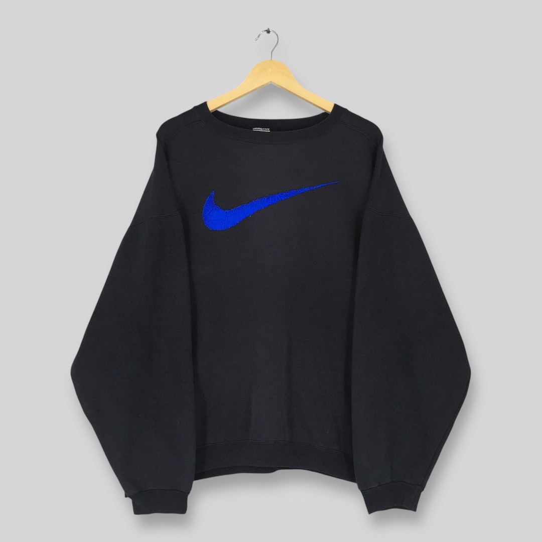 Vintage 90s Nike Swoosh Boxy Sweatshirt Xlarge Nike Big Swoosh