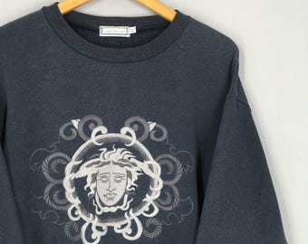 Vintage Gianni Versace Black Sweatshirt Medium Gianni Versace