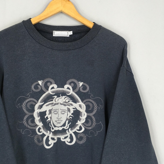 Vintage Gianni Versace Black Sweatshirt Medium Gianni Versace