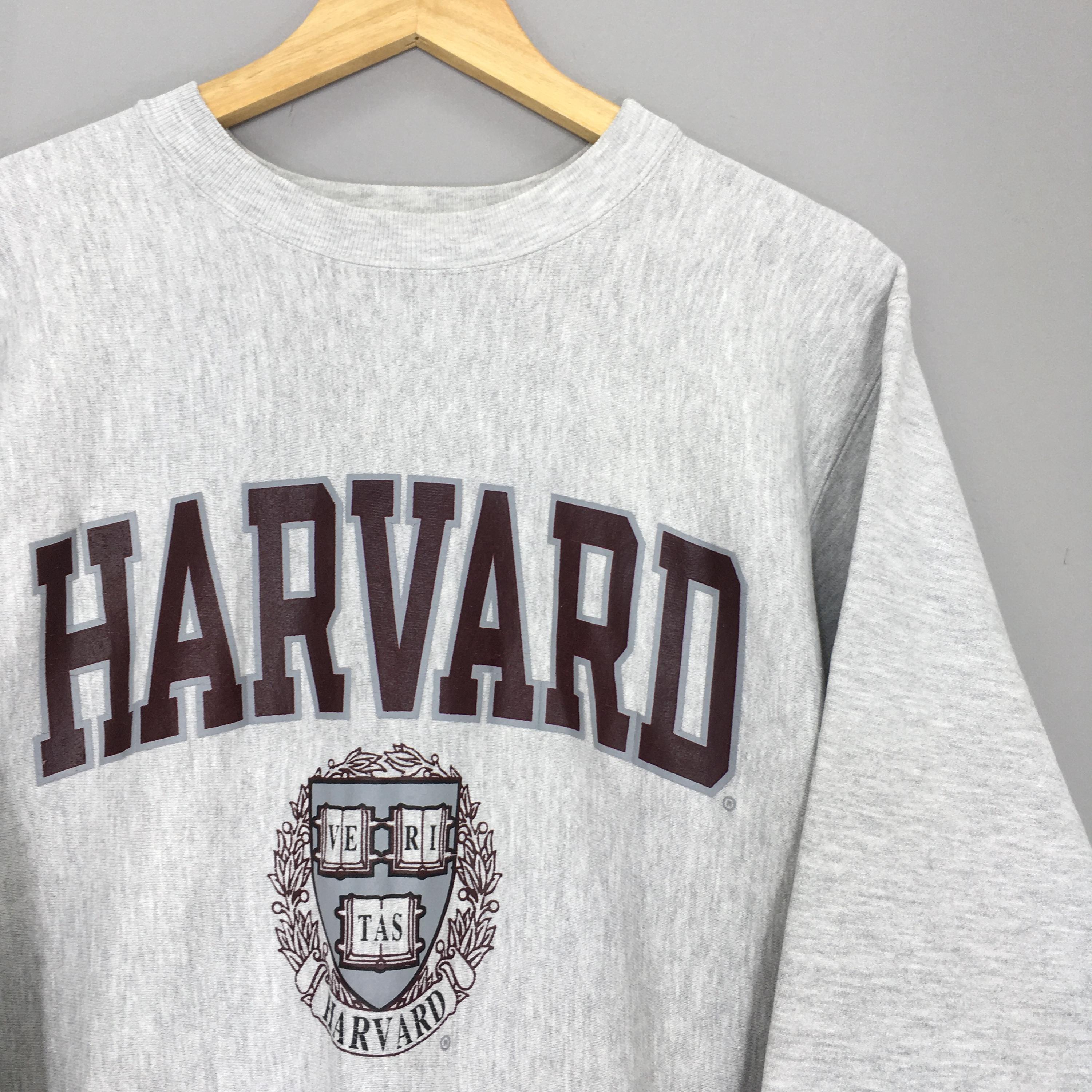 Vintage 90s Champion Harvard University Gray Sweatshirt Medium 80s 