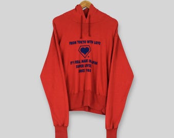 Vintage Super Lovers London Tokyo Hoodie Sweatshirt Large Super