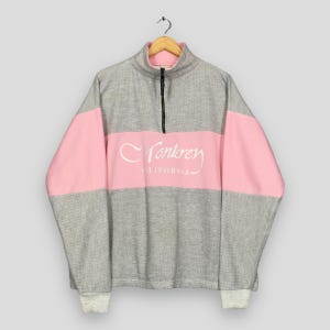 Vintage 90s Monterey California Half Zip Sweatshirt Large Monterey California Logo Sweater Monterey Pullover California Jumper Size L