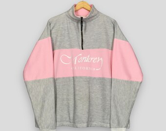 Vintage 90s Monterey California Half Zip Sweatshirt Large Monterey California Logo Sweater Monterey Pullover California Jumper Size L