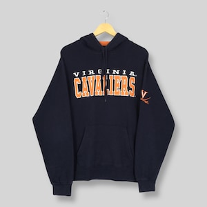 Vintage Virginia Cavaliers NCAA Hoodie Sweatshirt Large Virginia Cavaliers Embroidered Sweater University of Virginia Pullover Hoodie Size L