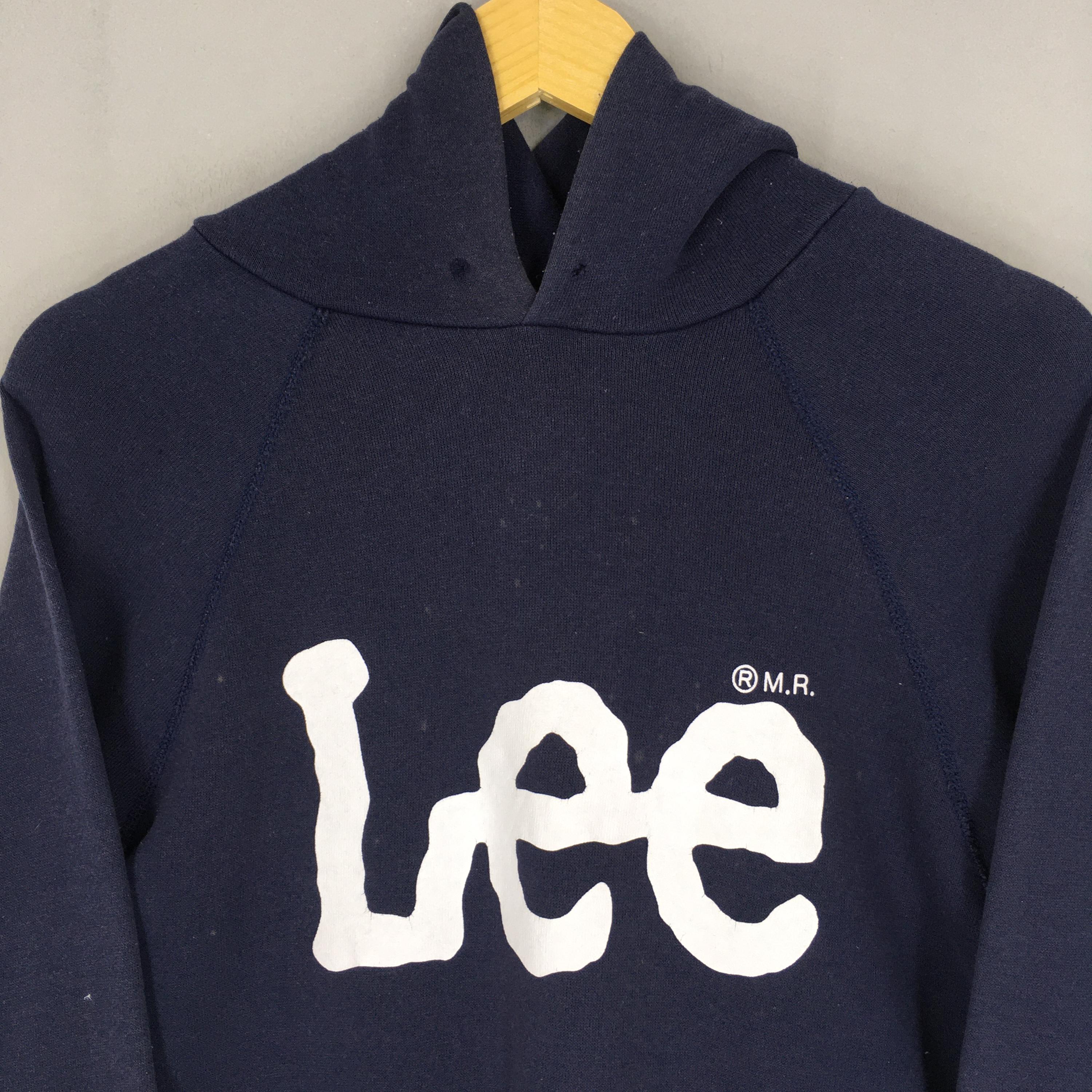 Vintage 90's Lee Usa Blue Hoodie Sweatshirt Large Lee Spell Out