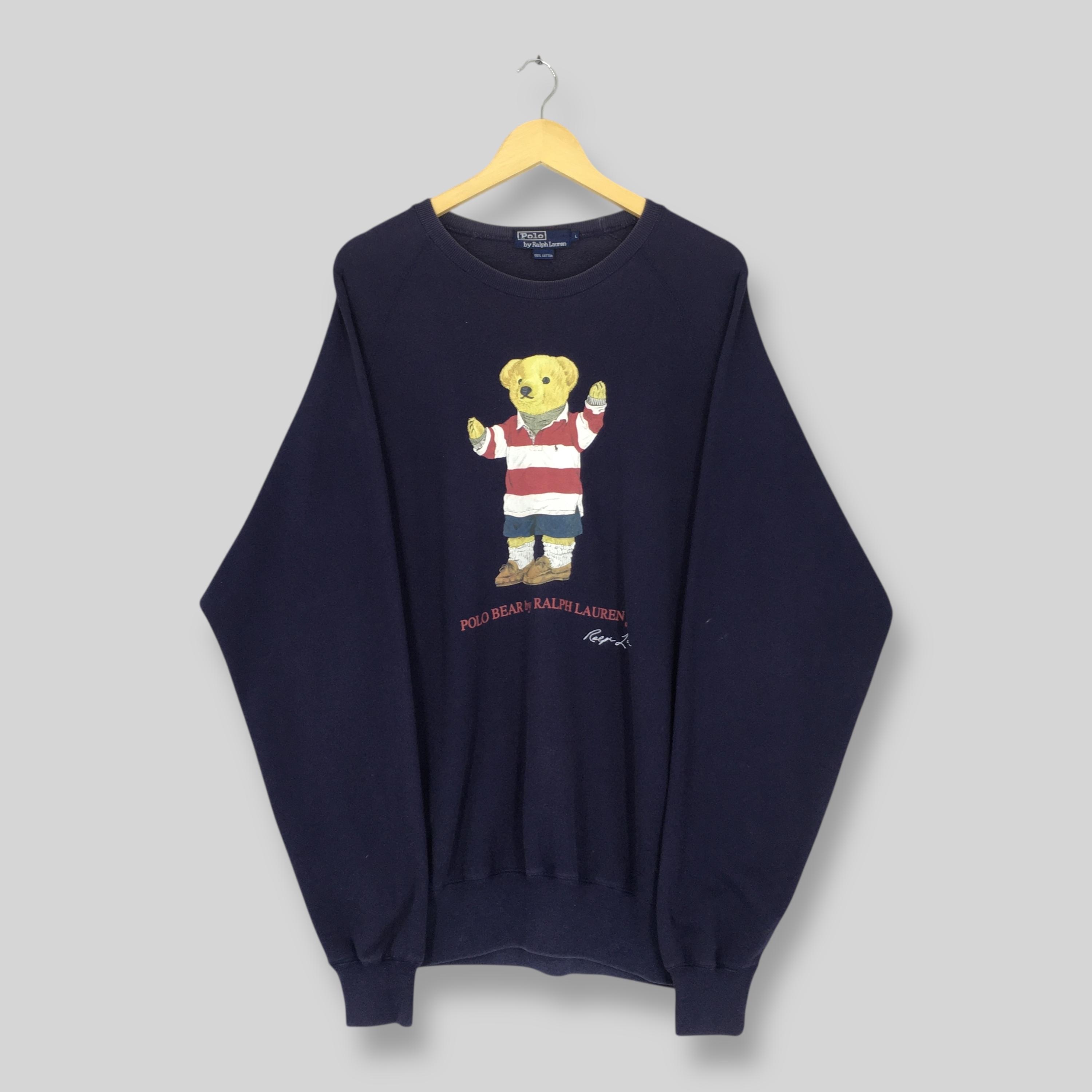 Vintage 90s Polo Bear Ralph Lauren Sweatshirt Large Polo Bear 