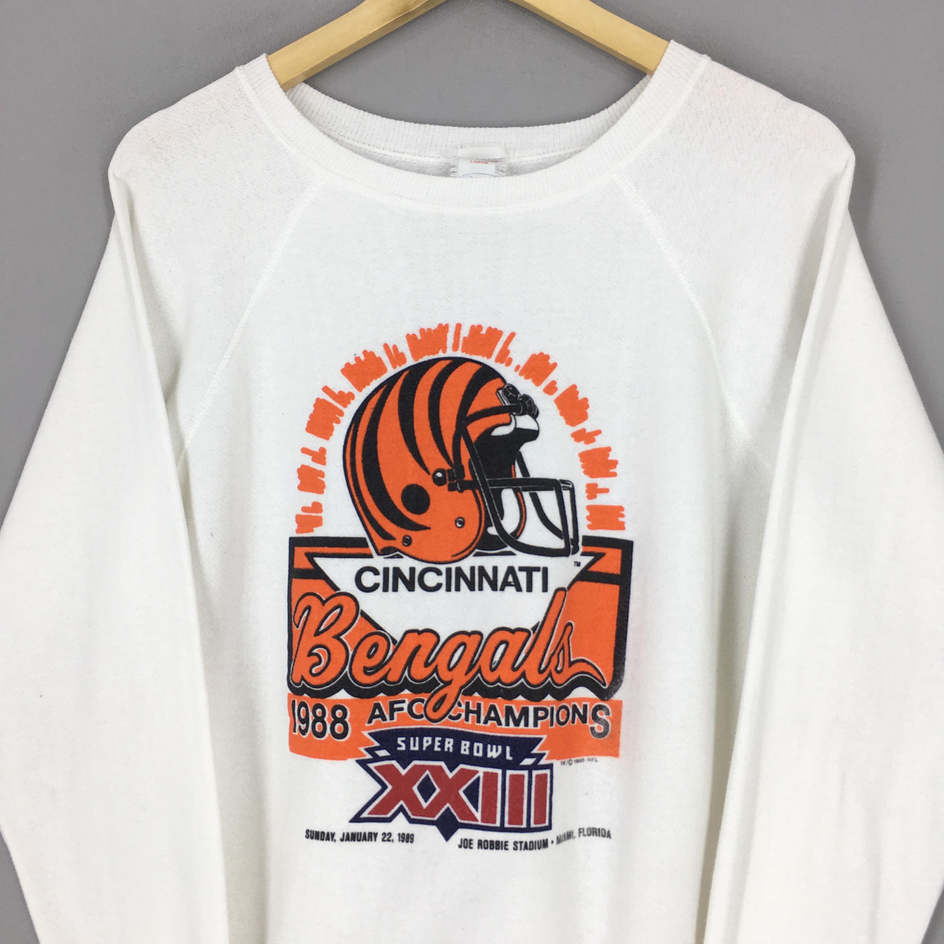 Vintage 80s Cincinnati Bengals NFL Sweatshirt Large Cincinnati