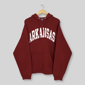 Vintage Arkansas Razorbacks NCAA Hoodie Sweatshirt Large Arkansas Razorbacks Spell Out Sweater University Of Arkansas Pullover Hoodie Size L