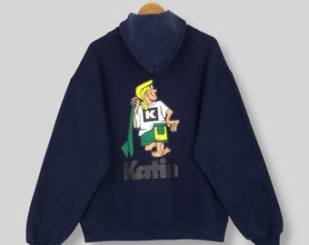 Vintage 90s Katin Surf Hawaii Hoodie Sweatshirt Large Katin Custom Surf Trunks Logo Sweater Kansas by Katin Hawaii Surfing Hoodie Size L