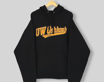 Felpa con cappuccio vintage UW Oshkosh Titans NCAA taglia XL Maglione con logo ricamato UW Oshkosh Titans Università del Wisconsin-Oshkosh Pullover XL