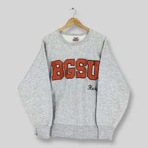 Vintage 90s Bowling Green State University Sweatshirt Large BGSU Hockey Embroidered Sweater Bowling Green Falcons NCAA Crewneck Size L