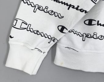 Vintage Champion All Over Printed Hoodie Sweatshirt Xxlarge Vintage Champion All Over Printed Hoodie Sweatshirt Xxlarge