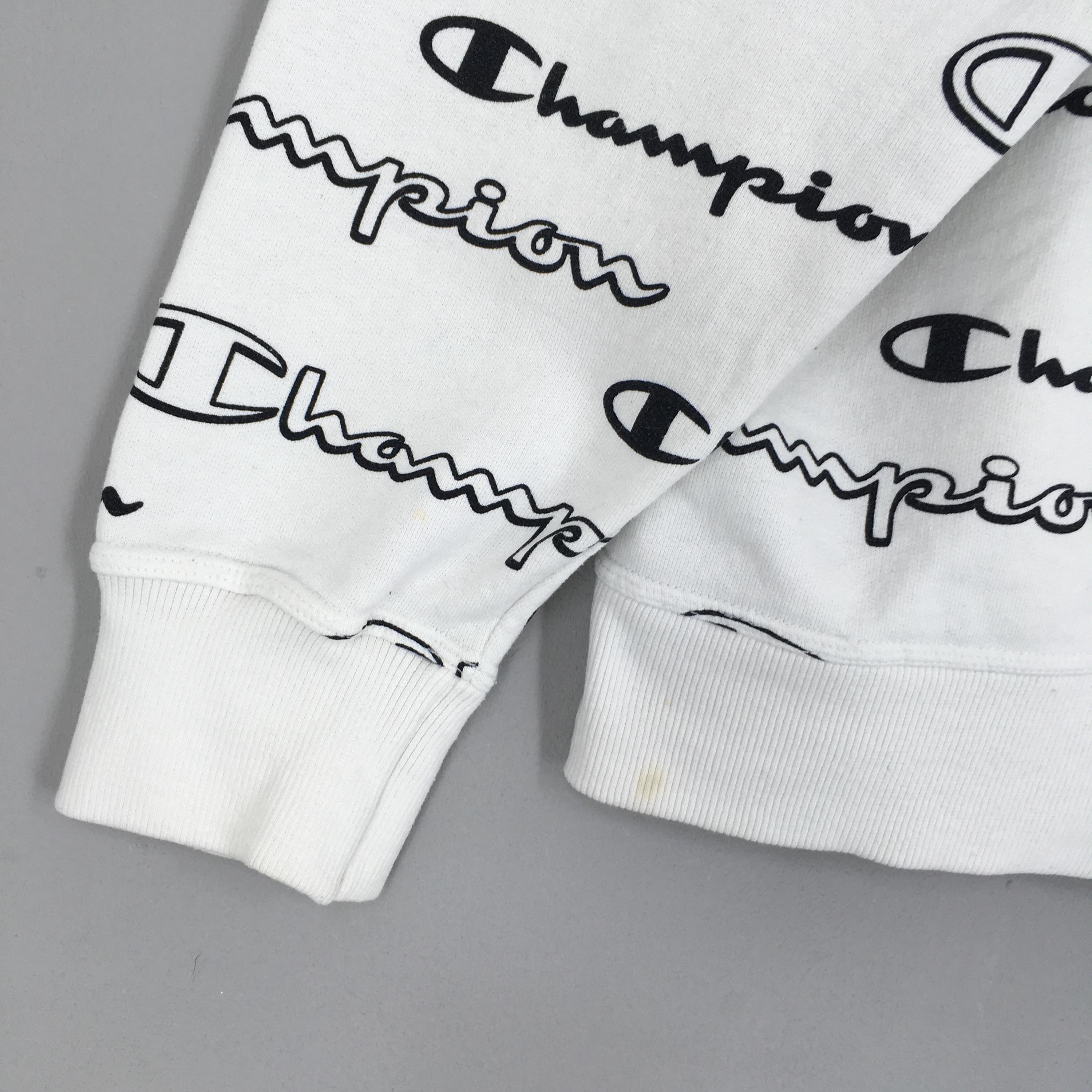 Vintage Champion All Over Printed Hoodie Sweatshirt Xxlarge