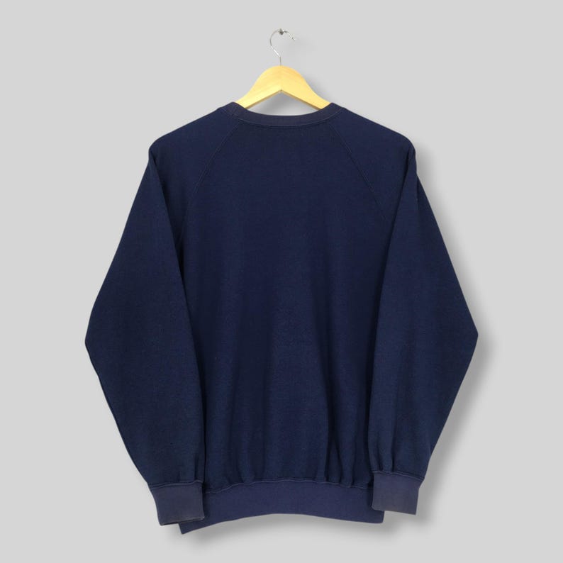 Vintage 90s Nike Swoosh Blue Sweatshirt Large Nike Swoosh Embroidered Logo Sweater Nike Usa Jumper Nike Japan Streetwear Crewneck Size L image 7