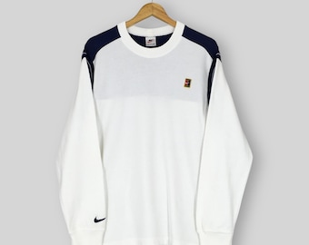 Vintage 90s Nike Swoosh Court Sweatshirt Small Nike Court Swoosh Embroidered Logo Sweater Nike Just Do It Jumper Nike Sportswear Crewneck S