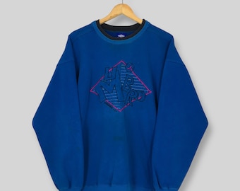 Felpa sportiva da calcio Umbro vintage anni 2000, taglia L, maglione girocollo da calcio Umbro, maglione squadrato Umbro, taglia L