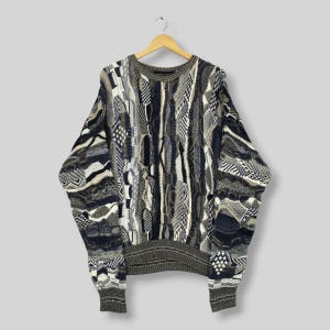 Vintage Croft Barrow 3D Knit Classic Sweater Small Croft Barrow Knitting Jumper Chunky 3D Coogi Style Knit Biggie Hip Hop Pullover Size S