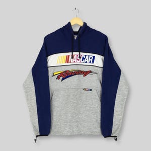 Vintage Nascar Racing Hoodie Sweatshirt Large Nascar Racing Embroidery Spell Out Logo Sweater Nascar Racing Pullover Hoodie Size L
