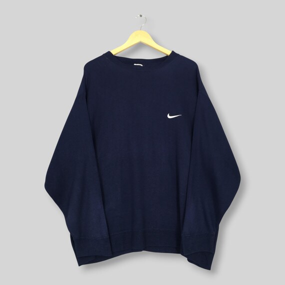 Vintage Distressed Nike Swoosh Blue Sweatshirt Xlarge Nike Swoosh