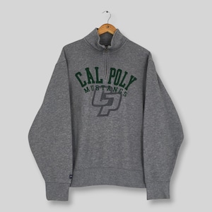 Vintage Cal Poly Mustangs NCAA-tröja Stor Cal Poly SLO Mustangs Broderad tröja California Polytechnic State University Jumper L